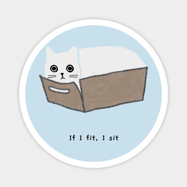 Tiny box (black caption) Magnet by KentheCat